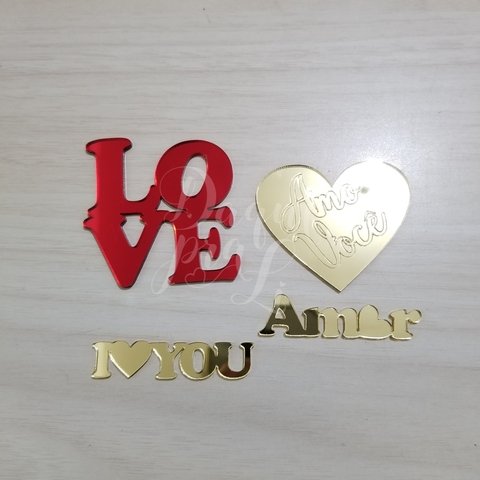 LOVE APLIQUE ESPELHADO