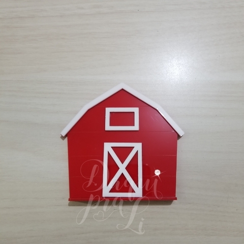 celeiro colorido acrilico