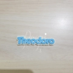 Nome Candy - Fundo Amarelo BB / Nome Azul Médio