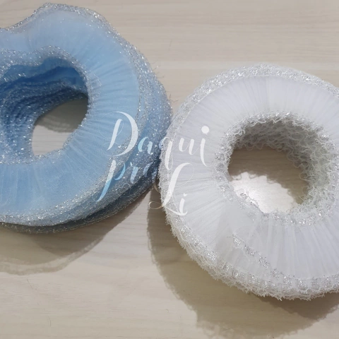 Renda FruFru Sainha C/ Borda Prata (10m)