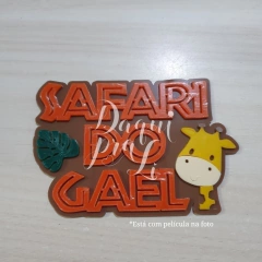 placa girafa do safari