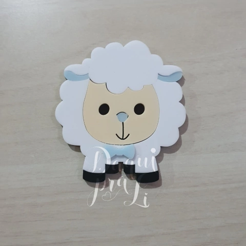 Aplique Colorido Duplo - Ovelha (1 unid)