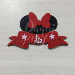 Aplique Duplo - Cabeça da Minnie Faixa c/ Nome ( 1 Unid) na internet
