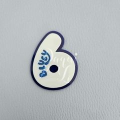 Tema Bluey Aplique Colorido Duplo - Número c/ Nome Bluey (1 Unid) - comprar online