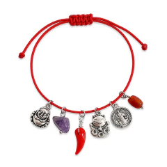PULSERA ROJA AJUSTABLE - GUAYOYITA AMULETOS