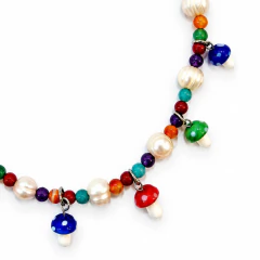 COLLAR AGATAS Y PERLAS - comprar online