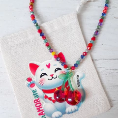 ABRAZADOR DE CUELLO CEREZA - GUAYOYITA AMULETOS