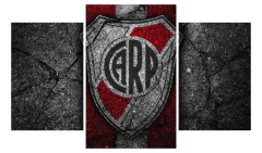 Cuadros Trípticos Modernos Fútbol River Plate - Cuadros y Deco