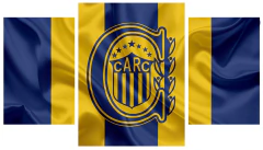 Cuadro Tríptico Moderno Fútbol Rosario Central 70x40 cm - comprar online