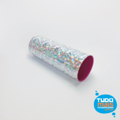 Long Drink Metalizado Holográfico Prata Interior Rosa na internet