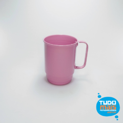 Caneca Alumínio Rosa 550ml Resinada