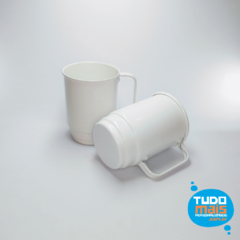 Caneca Alumínio Branca 550ml Resinada - comprar online