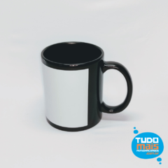 Caneca Cerâmica 325ml - Preta / Tarja