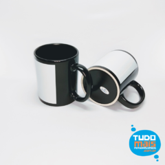 Caneca Cerâmica 325ml - Preta / Tarja - comprar online