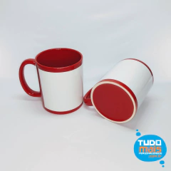 Caneca Cerâmica 325ml - Vermelha / Tarja - Live - comprar online