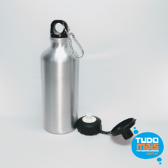 Garrafa Aluminio - Prata 600ml Tampa Dupla - comprar online