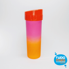 Garrafa ECO Water 450ml - Laranja/ Rosa - Fantasy