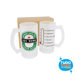 Caneca Vidro Chopp 475ml Fosco Lisa - comprar online