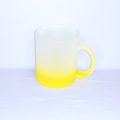 Caneca Vidro Fosco Degrade Amarela 325 ml na internet
