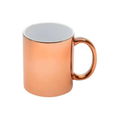 Caneca 325ml Cromada Rosé Gold- Premium