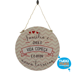 PLACA REDONDA A3 MDF + SISAL PARA SUBLIMAÇÃO