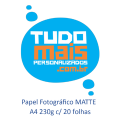 Papel Fotográfico Matte A4 230g c/ 20 folhas