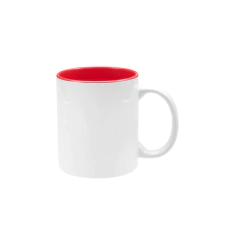 Caneca Cerâmica 325ml Branca Int. Vermelho - comprar online