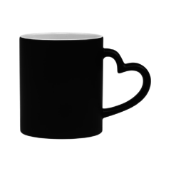 Caneca Mágica Preta Fosca ALÇA CORAÇÃO 325 ml