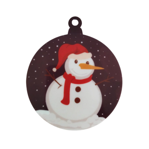 Bola de Natal em Acrílico Branco com 3 unidades