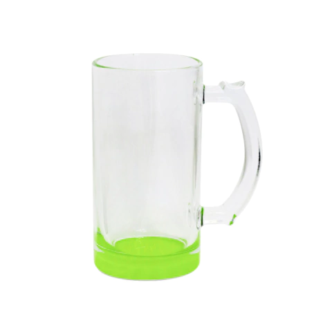Caneca Chopp Vidro Cristal 475ml - Base Verde