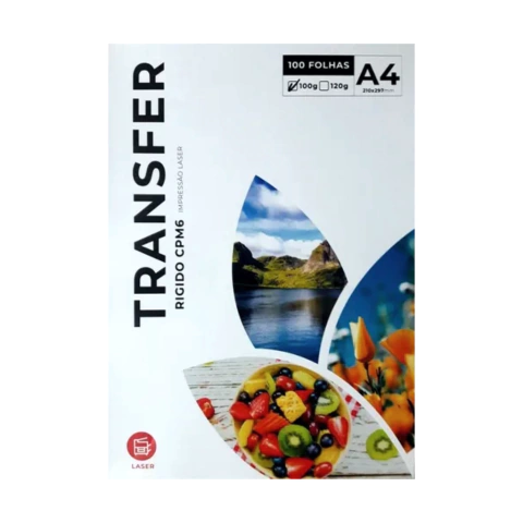 Papel Transfer 100g p/ Laser c/100 folhas