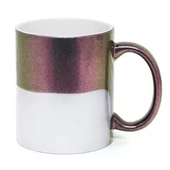 Caneca Mágica em Cerâmica para Sublimação Camaleão Pérola Rosa - 325ml

