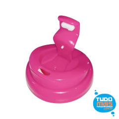 Squeeze Branca com tampa Rosa na internet