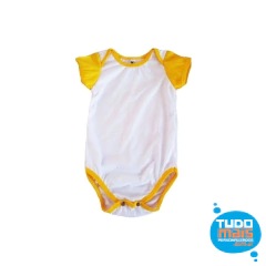Body infantil Amarelo - P - Manga Curta