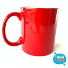 Caneca Cerâmica 325 ML Mágica -  Vermelha - Brilho