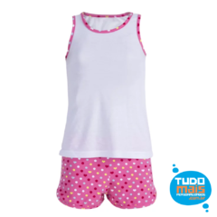 Pijama Feminino M. Curta Infantil Tam. 6