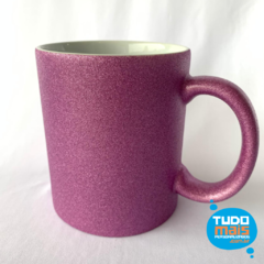 Caneca Cerâmica Glitter Roxo 325ml
