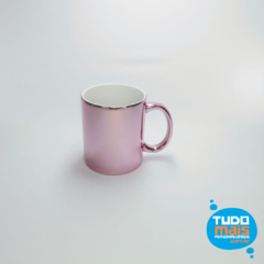 Caneca 325ml Cromada Pink - Premium