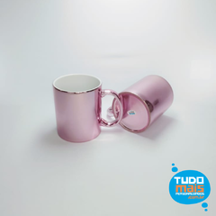 Caneca 325ml Cromada Rosé - Premium na internet