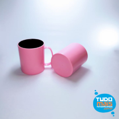 Caneca Rosa Interior Preto - Polímero Sublimação - comprar online