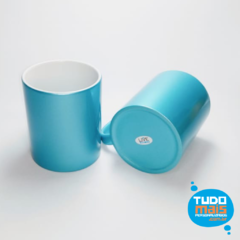 Caneca Cerâmica 325 ML Perolada Azul - comprar online