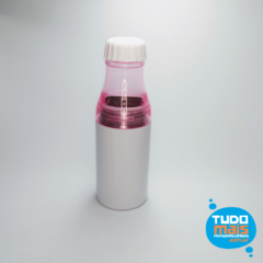 Garrafa Infantil Branca com Tampa Rosa