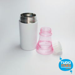 Garrafa Infantil Branca com Tampa Rosa - comprar online