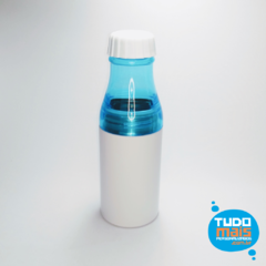 Garrafa Infantil Branca com Tampa Azul