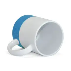Caneca Cerâmica 325ml - Glitter na Base - Azul