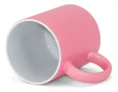 Caneca Cerâmica Glitter Rosa 325ml