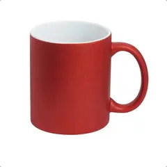 Caneca Cerâmica Glitter Vermelha 325ml