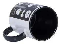 Caneca Ceramica Alça e Interior Preta - LIVE