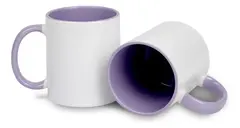 Caneca Cerâmica Alça e Interior Lilás - LIVE
