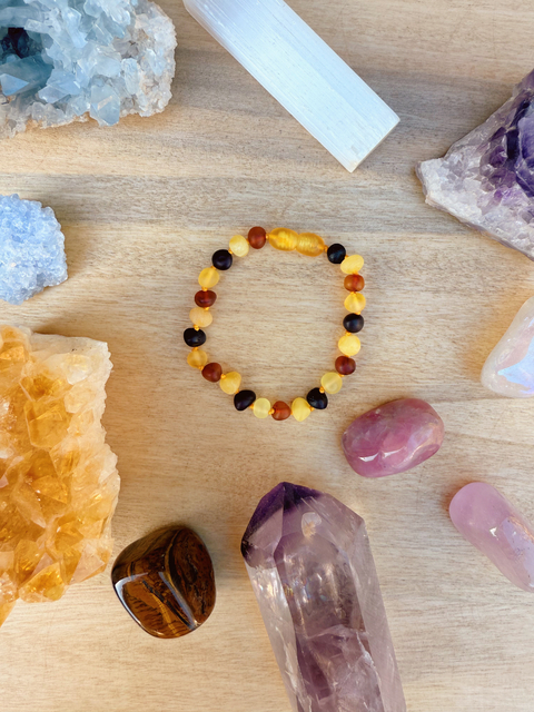 Pulsera Ámbar Multicolor Sin Pulir - comprar online